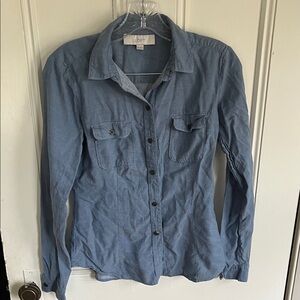 LOFT Denim Blue Casual Shirt